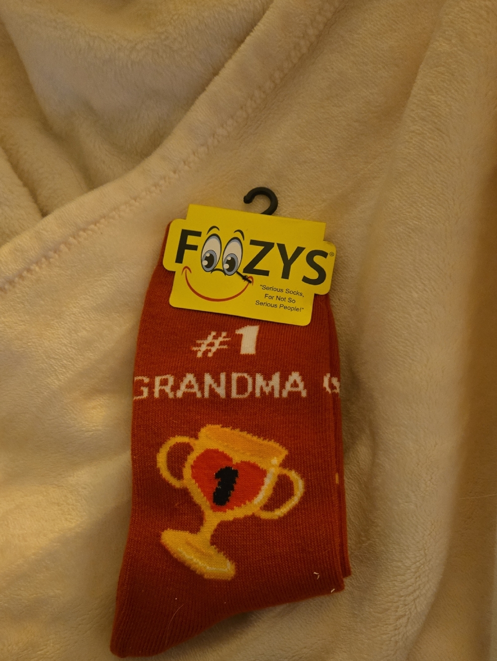 Foozys #1 Grandma Red Novelty Socks new With Tags Great Gift! 🎉💓🎁⭐